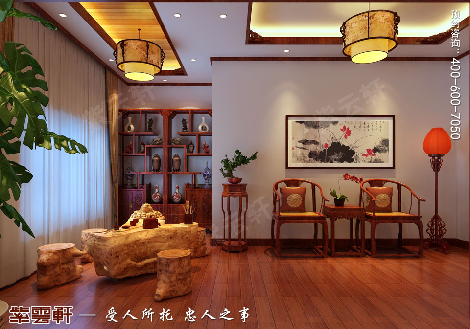 茶室现代中式风格装修图片