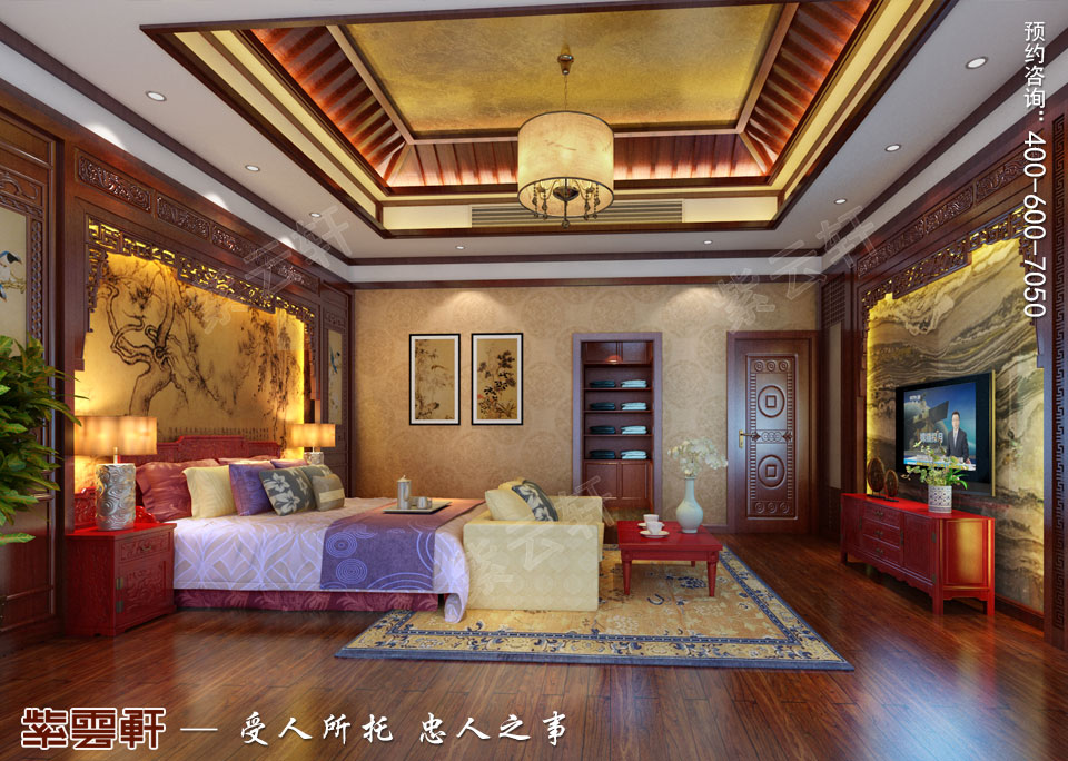 豪宅主卧室古典中式风格装修
