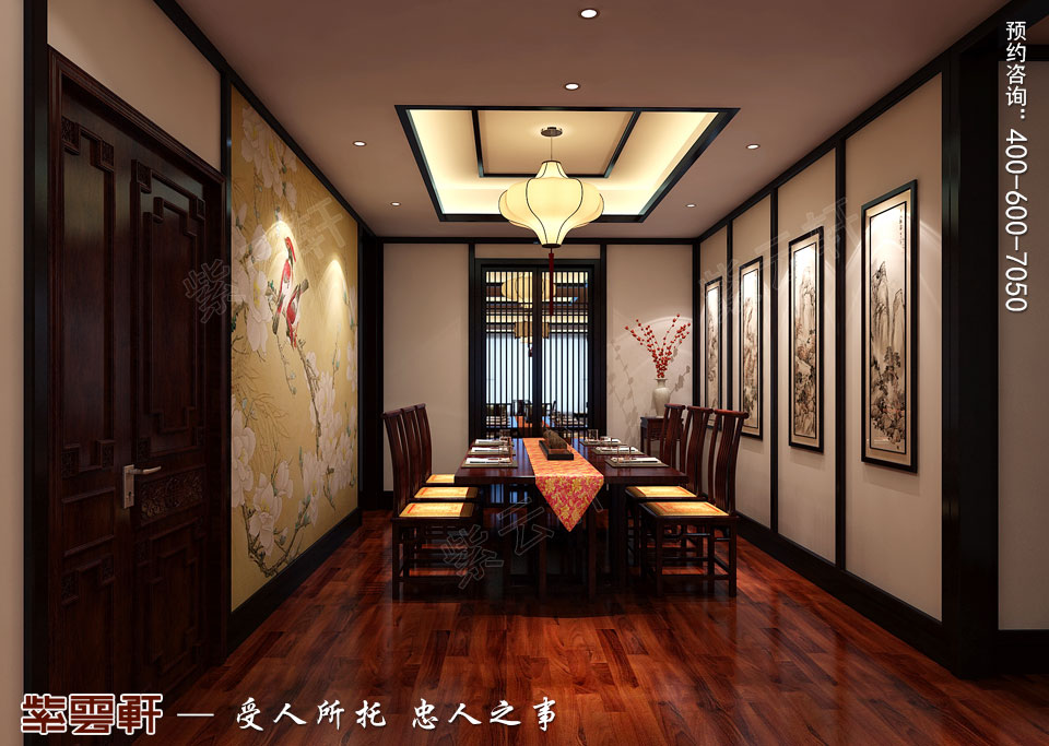餐厅新中式装修风格设计效果图