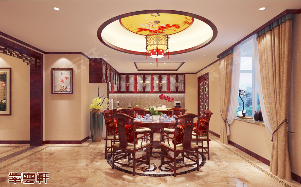中式豪宅古典餐厅