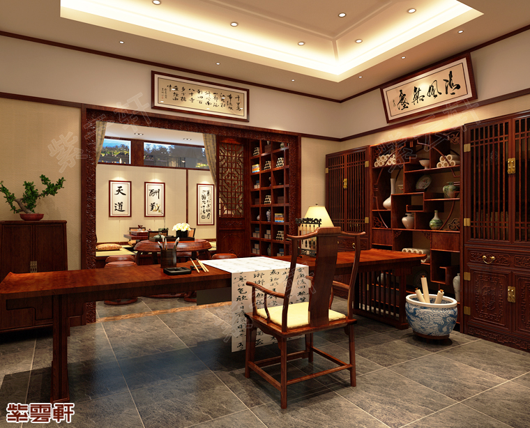 中式豪宅装潢简洁唯美且回归自然