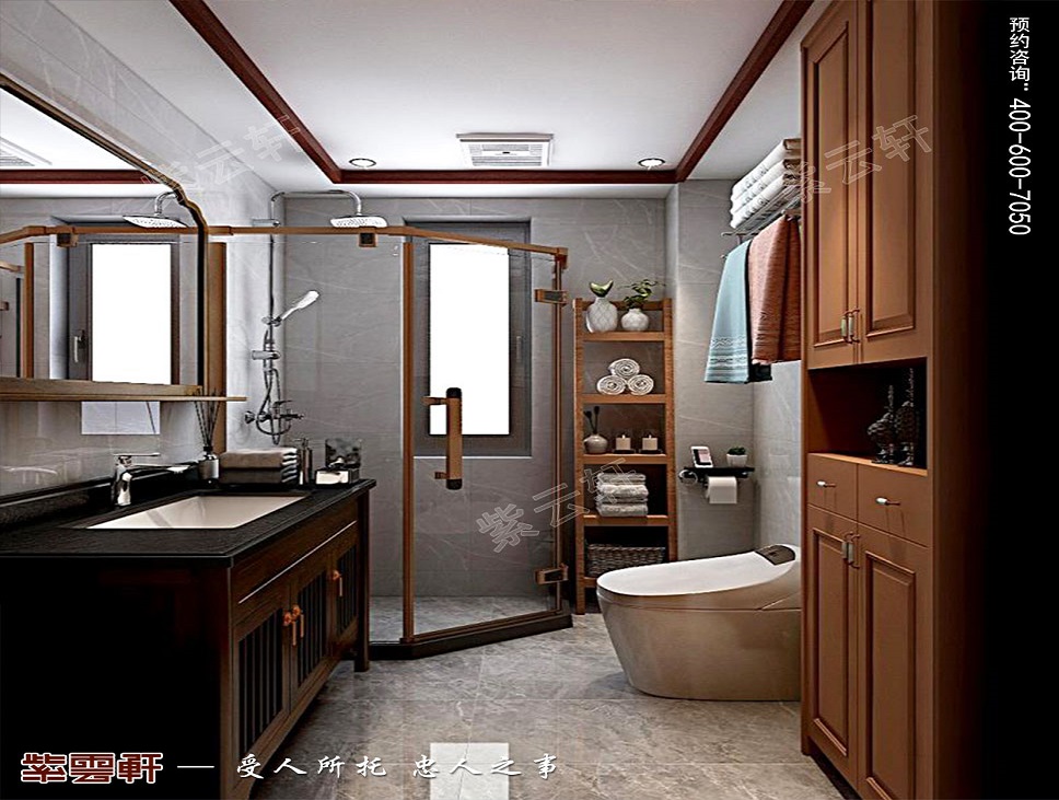 中式浴室装修效果图