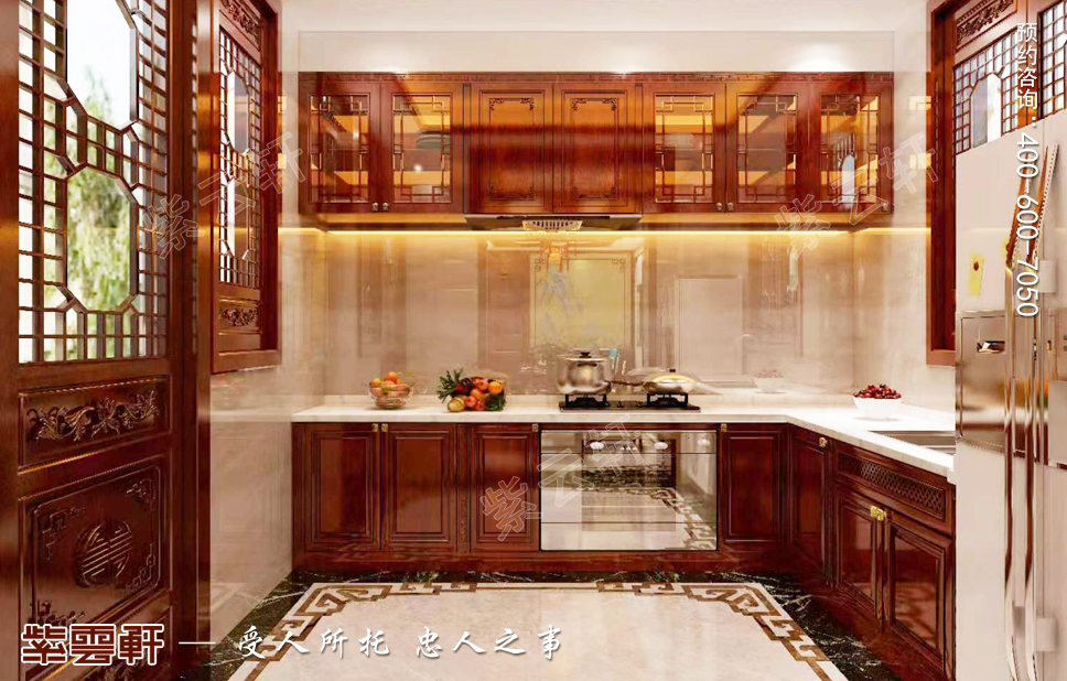 中式厨房装修效果图