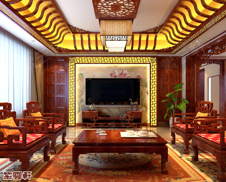红木中式设计风格自然气息浓厚家居风范十足