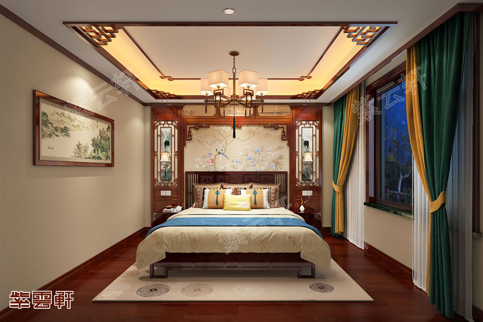 中式别墅家装卧室