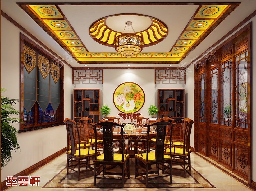 中式装修别墅设计给人视觉上豁然开朗之感
