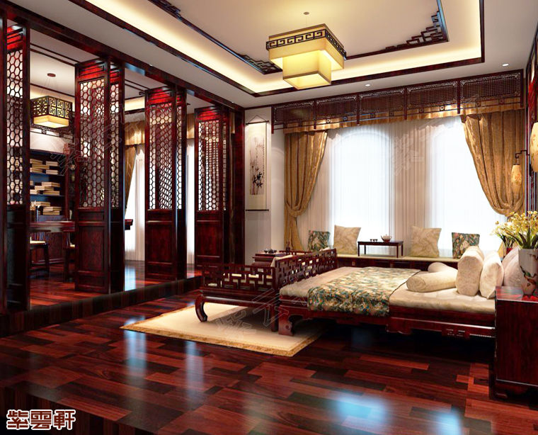 中式卧室装潢 