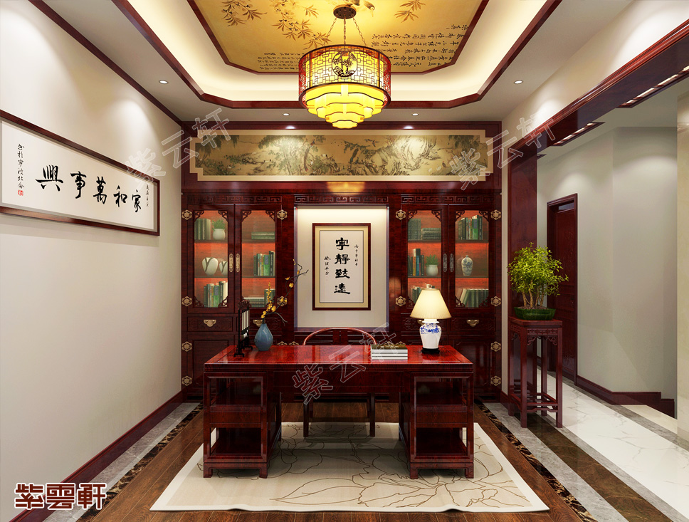 中式别墅书房