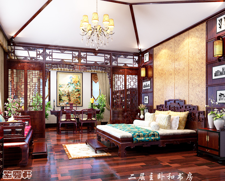 中式豪宅卧室