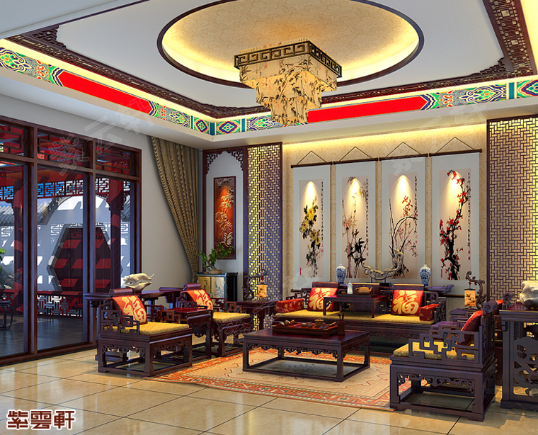 北京古典中式别墅装修，艺术品味浓郁，尽品古典风尚