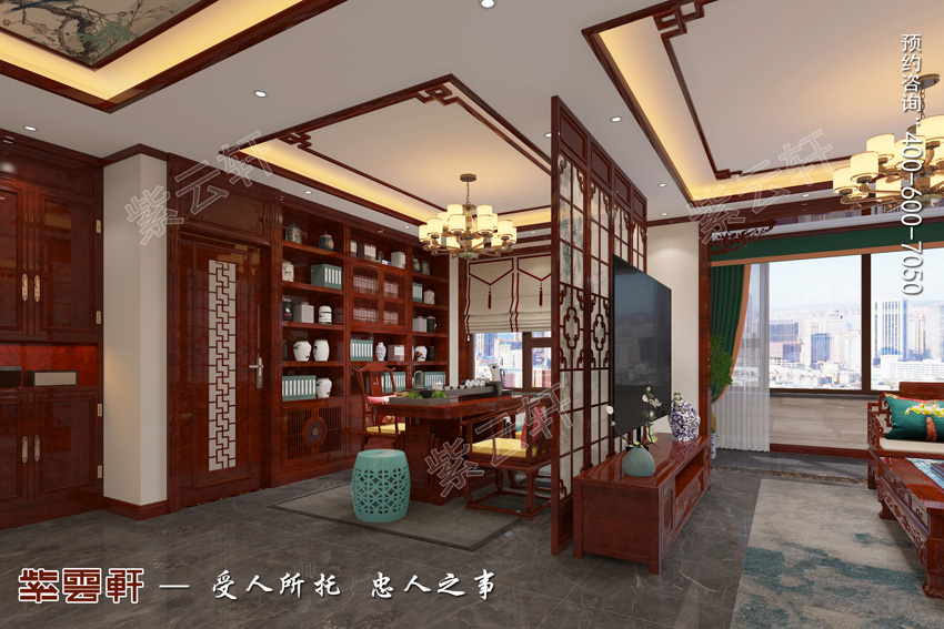 中式茶室设计效果图