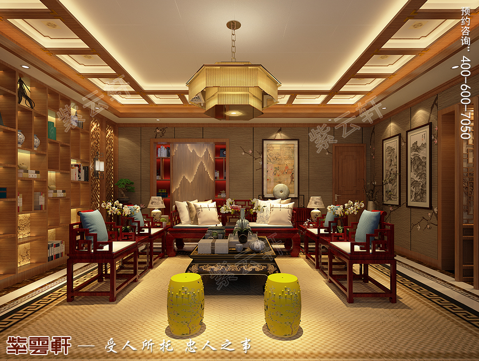 中式起居室装修设计
