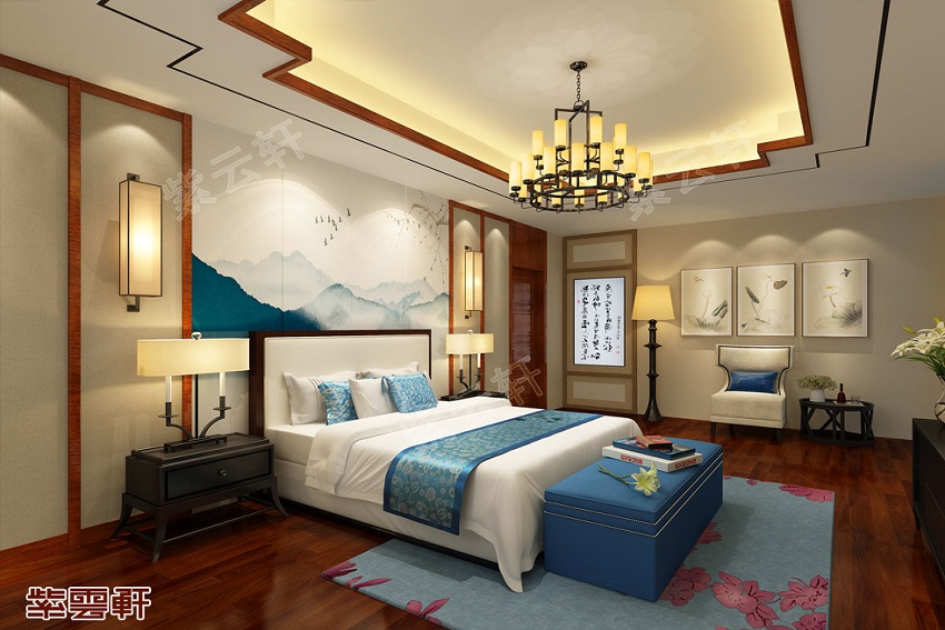 中式豪宅卧室风格图