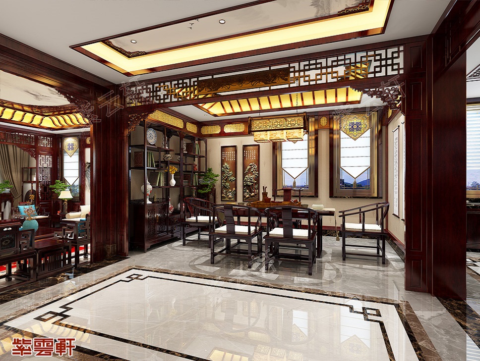 上海复式中式装修传承恬淡的家庭氛围