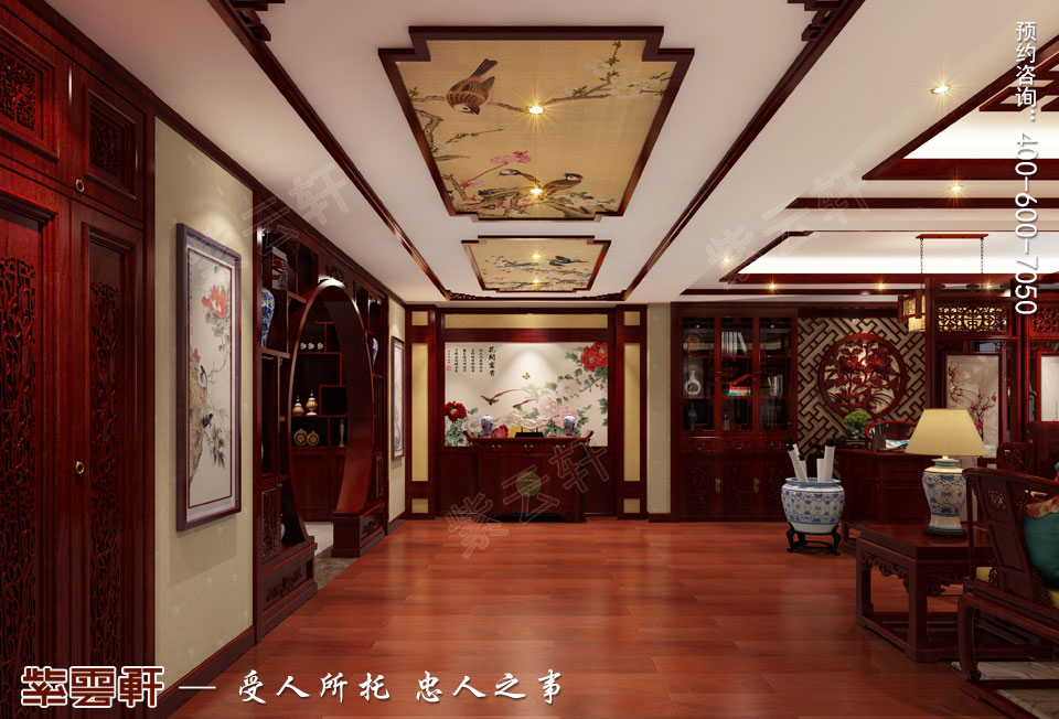 门厅仿古<a href=http://www.bjzyxuan.com/ target=_blank class=infotextkey>中式装修风格</a>效果图