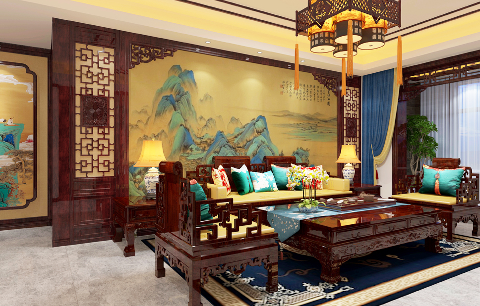 中式别墅客厅