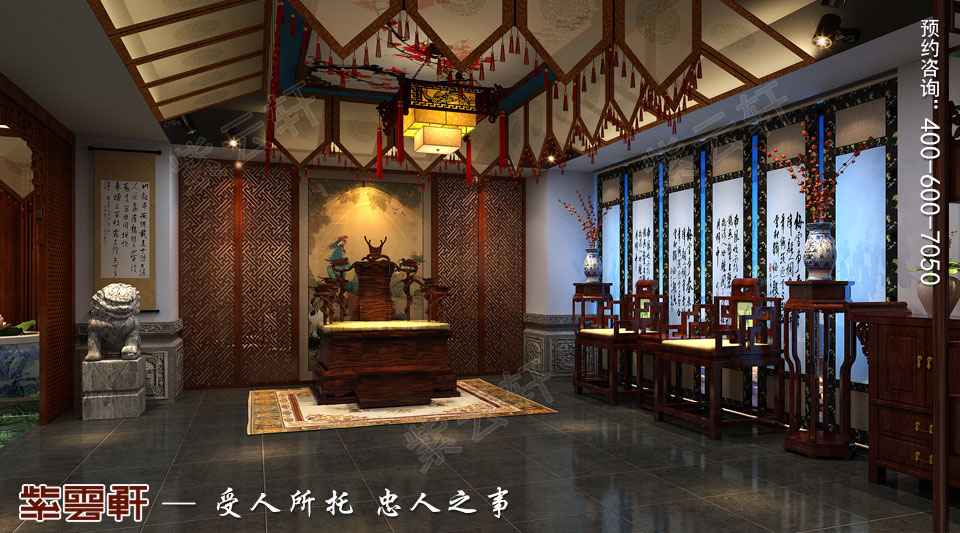 高端会所门厅<a href=http://www.bjzyxuan.com/gudianzhongshi/ target=_blank class=infotextkey>古典中式风格</a>装修