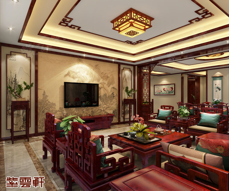 客厅<a href=http://www.bjzyxuan.com/ target=_blank class=infotextkey>中式风格</a>装修