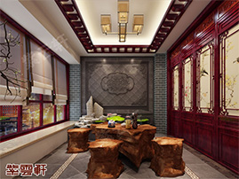 中式装修茶室，悠然雅致人生