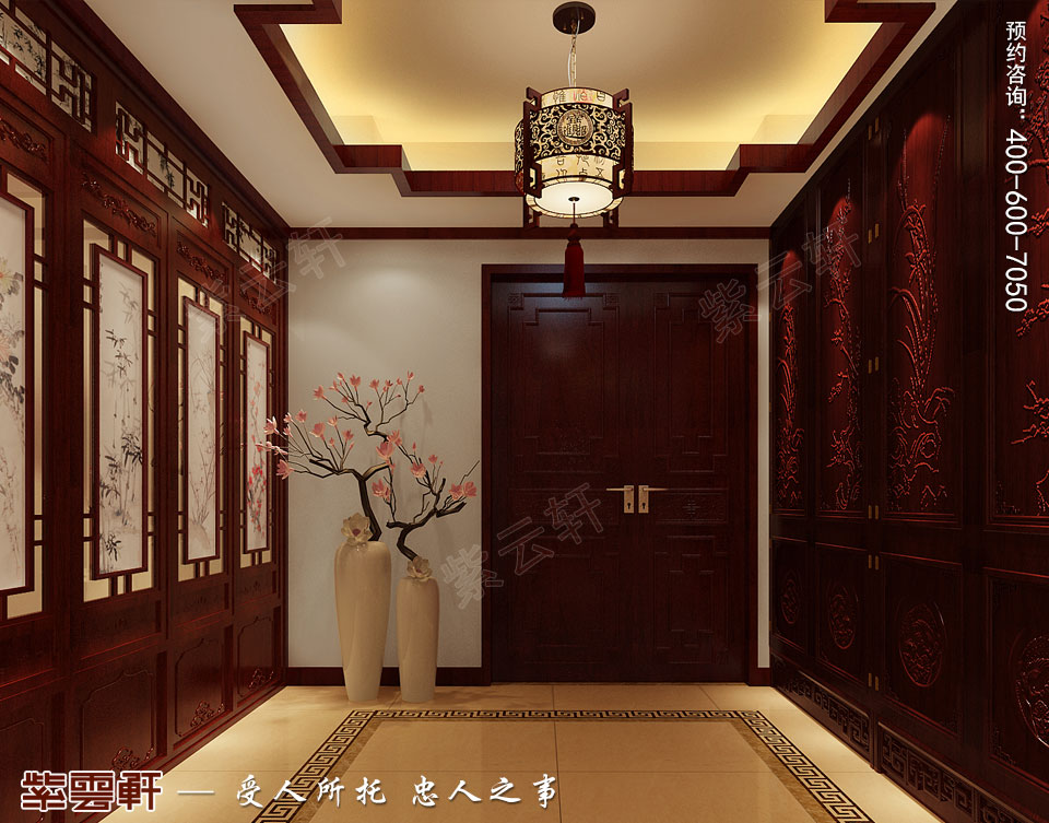 玄关<a href=http://www.bjzyxuan.com/ target=_blank class=infotextkey>中式装修效果图</a>